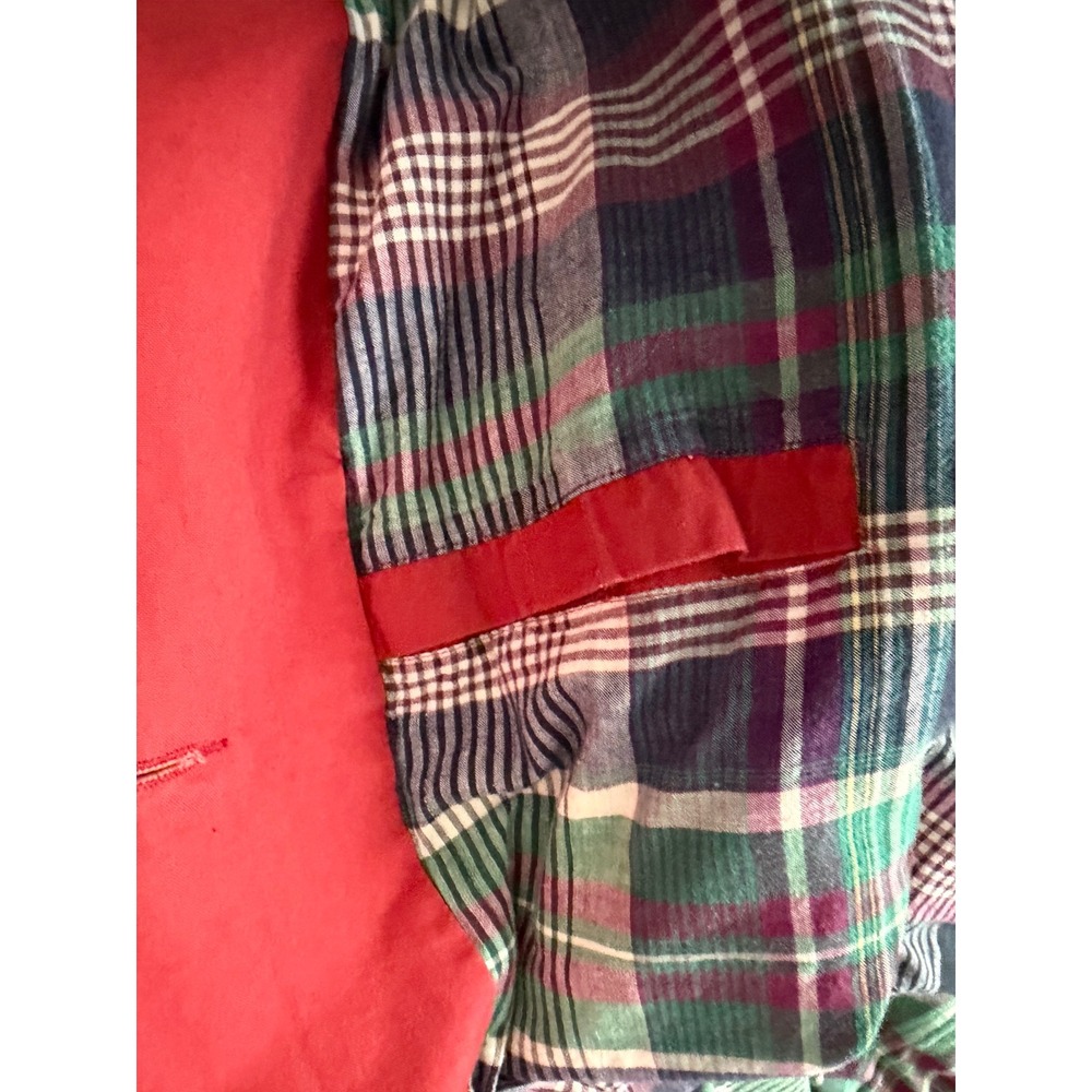 VTG Lifes Adventures Corduroy Chore Coat L Maroon Cotton Barn Country Western - Picture 11 of 13